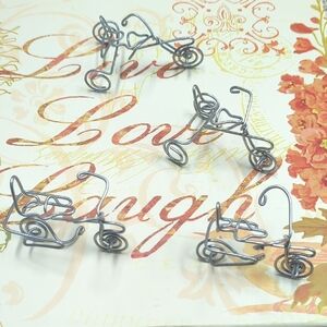 Silver Wire Bicycle Wall Decor Set Of 4